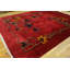 Hand Knotted Wool Area Rug in Red
