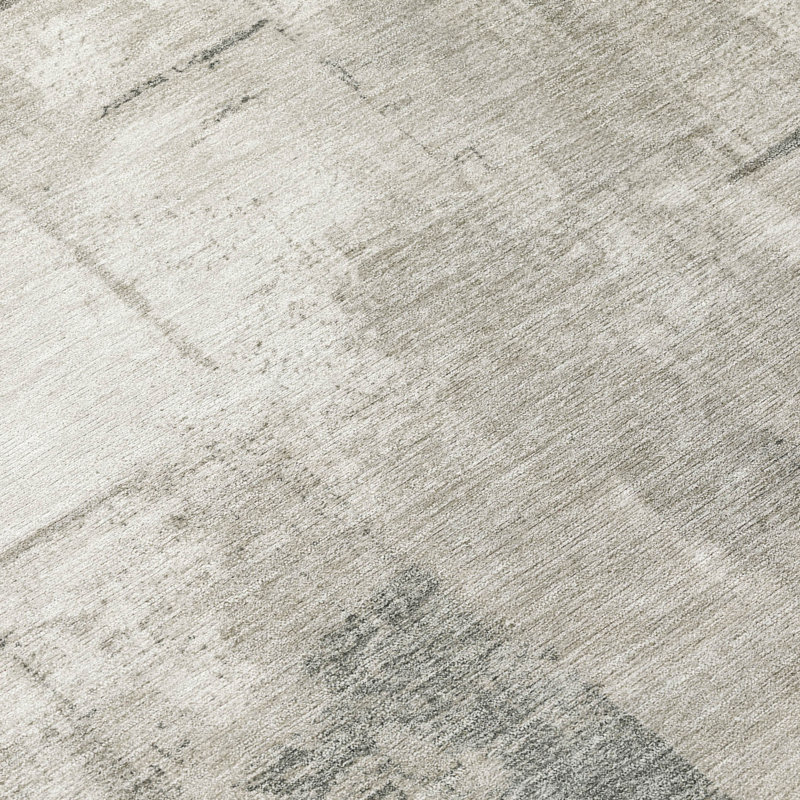 Beige Geometric Flat Woven 9' x 12' Synthetic Rug