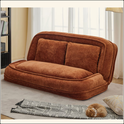Double Human Dog Bed,Lazy Sofa ,Loveseat,Fits You & Pets,Extra Large Floor Couch,Can Sit Or Lie Down,2-In-1,5 Adjustable Position, Plump Pillow,2 Seat