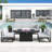 6 - Piece Outdoor Modular Sectional Set with Fire Table-585864251
