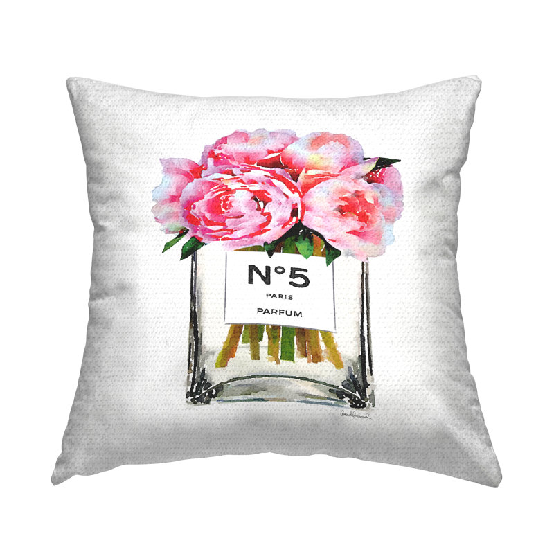 Coussin d'extérieur Stupell Industries Peony Bouquet Glam