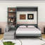 Wood Murphy Bed with Sofa and Storage-1319223903