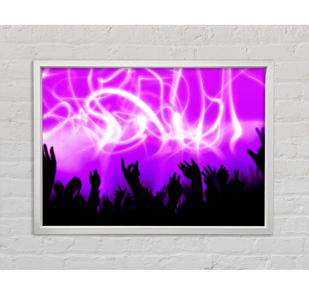 Rave Lights Pink - Einzelner Bilderrahmen Kunstdrucke auf Leinwand