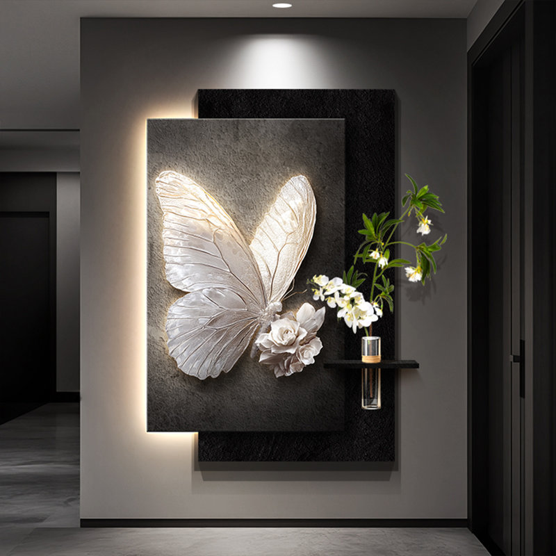 Art mural noir en grès, Noir, H 39,37 po x l 27,56 po x P 1,97 po