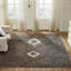 Urban Ridge Wool Hand Knotted Area Rug in Charcoal Lattice-633076775