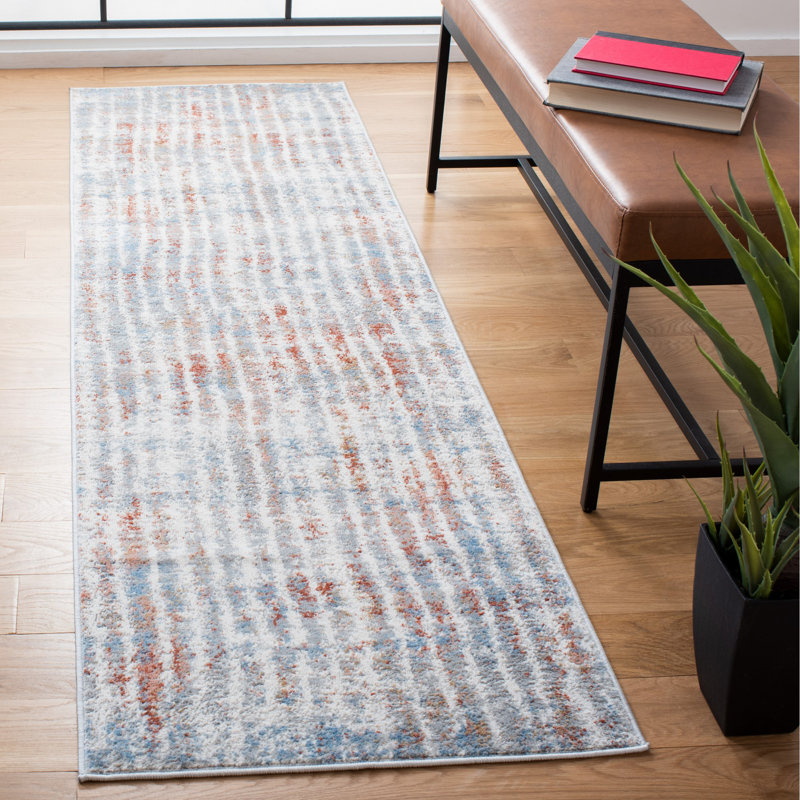Amelia Cotton Abstract Rug, Runner 2'3" x 8'