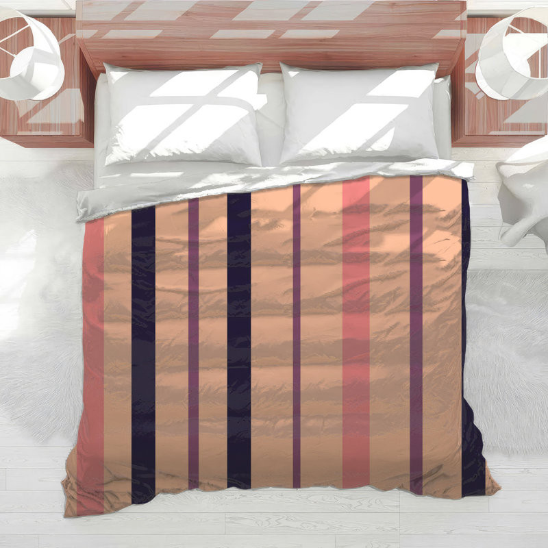 Vertical Striped Pattern Comforter, Twin Extra Long