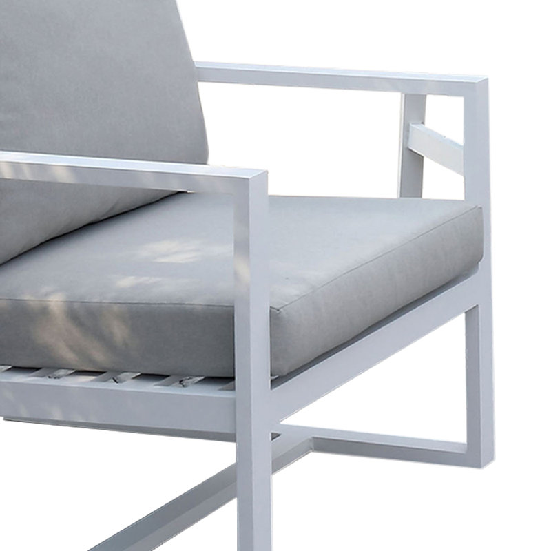 Chaise de patio avec coussins Denys, Beige