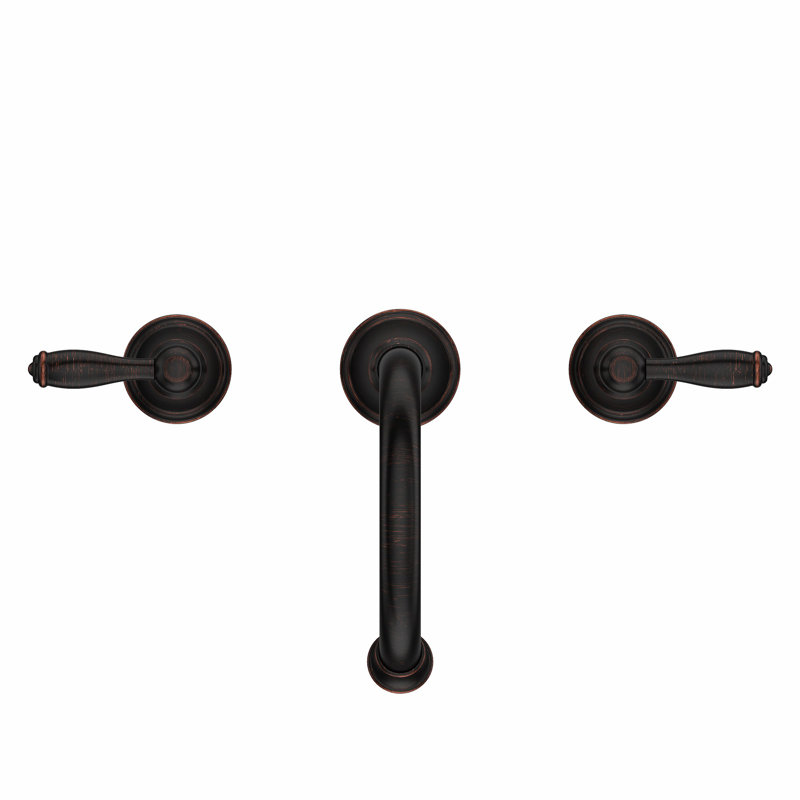 Tuscan Bronze Courant 8-Inch Widespread Bathroom Faucet