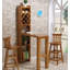 Support à vin en bois massif de style chinois, rangement et table de bar-1968206153