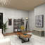 Panneau décoratif en bois brun avec décoration de porte de grange-2009744650
