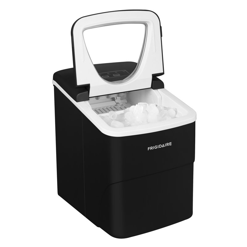 Frigidaire 26 lb Capacité Machine à glaçons de comptoir, machine à glaçons avec fenêtre transparente, Noir