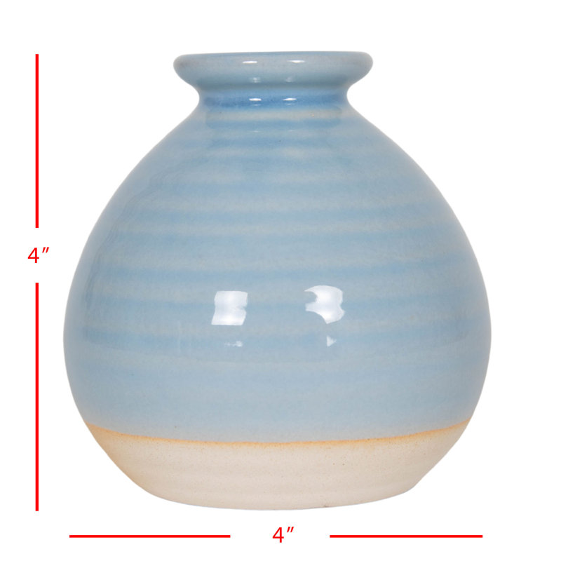 Jahnell Stoneware Table Vase, Blue