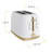 West Bend Timeless 2-Slice Toaster, in White/Gold