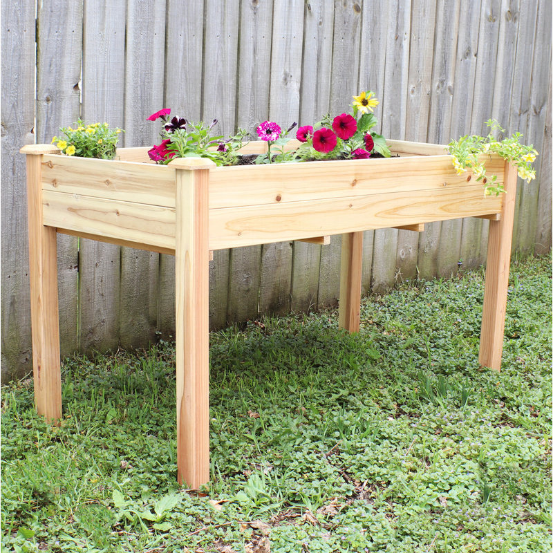 Fereol 4 ft x 2 ft Fir Wood Raised Garden Bed