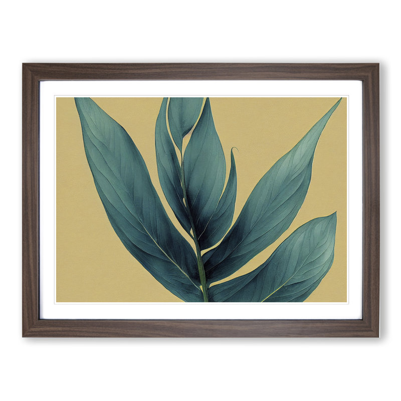 Exciting Leaves 1 Piece Single Picture Frame Wall Art, 25cm H x 34cm W x 2cm D, Walnut