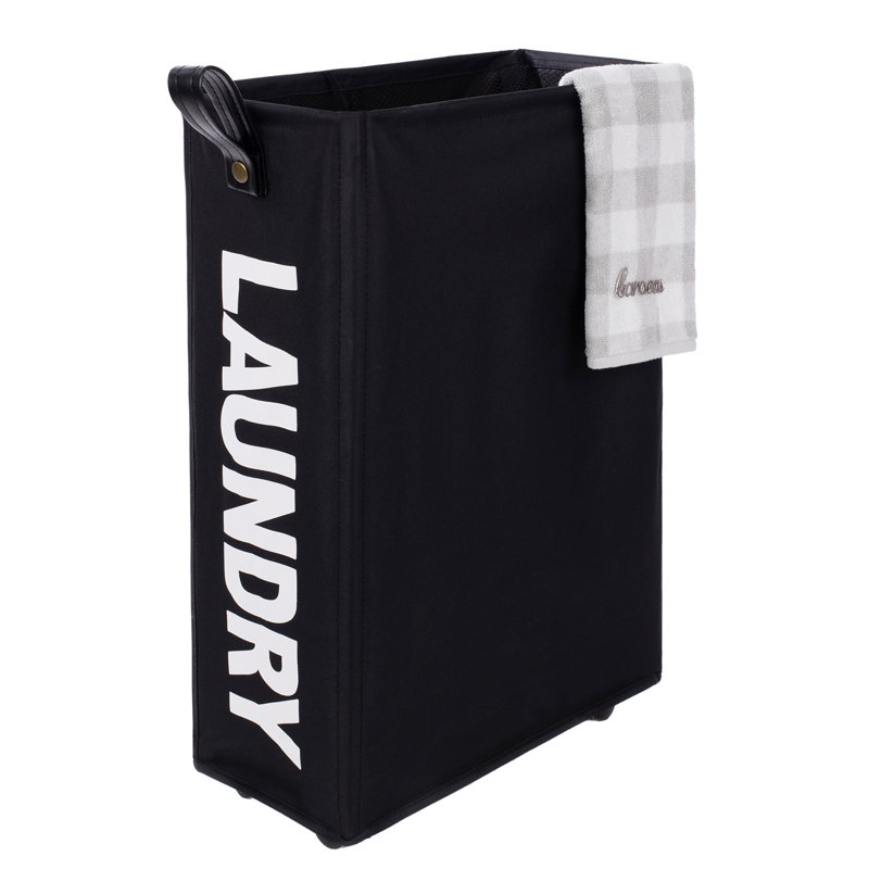 Grand panier à linge, Noir, H 22 po x l 7 po x P 15 po