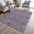 Machine Washable Indoor/Outdoor Xhevrie Purple Rug-1617074710