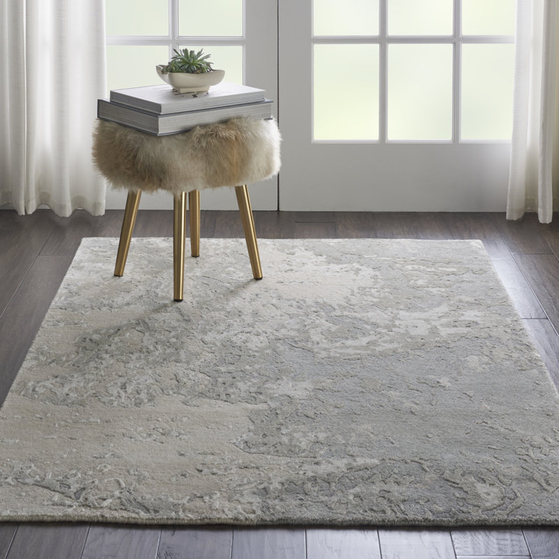 Tapis d'intérieur moderne sable 3 pi 9 po x 5 pi 9 po Nourison Tinita, Rectangle 3 pi 9 po x 5 pi 9 po