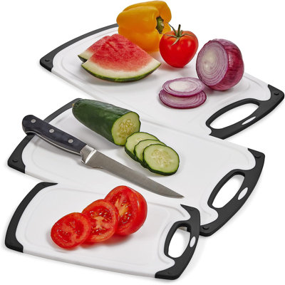 Planches à découper en plastique pour cuisine 3 pièces
