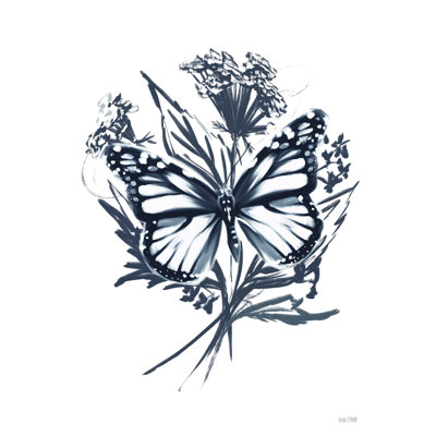 «Black & White Butterfly» par House Fenway, reproduction sur toile tendue