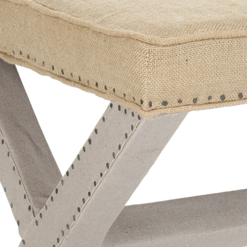 Vernon Square Solid Colour Standard Ottoman, Taupe