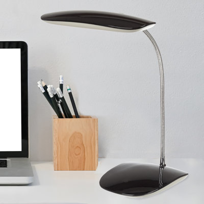 Harlem 13" Desk Lamp, Contemporary Touch-Activated Reading Light with Adjustable Gooseneck