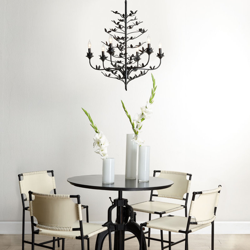 6 - Light Chandelier, Black
