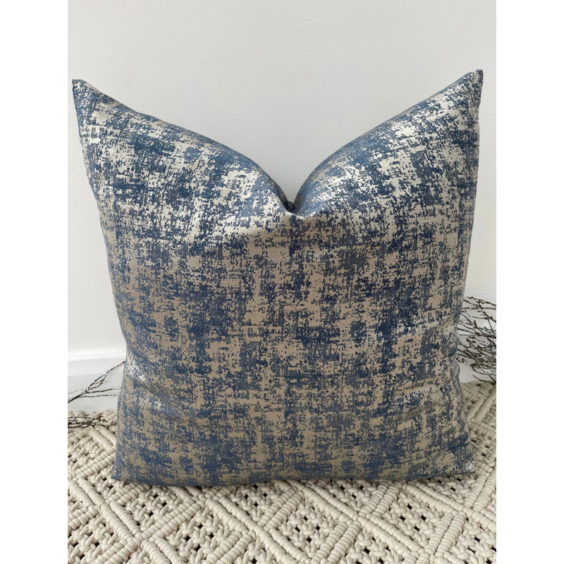 Abstract Navy Square Cushion Cover, Navy