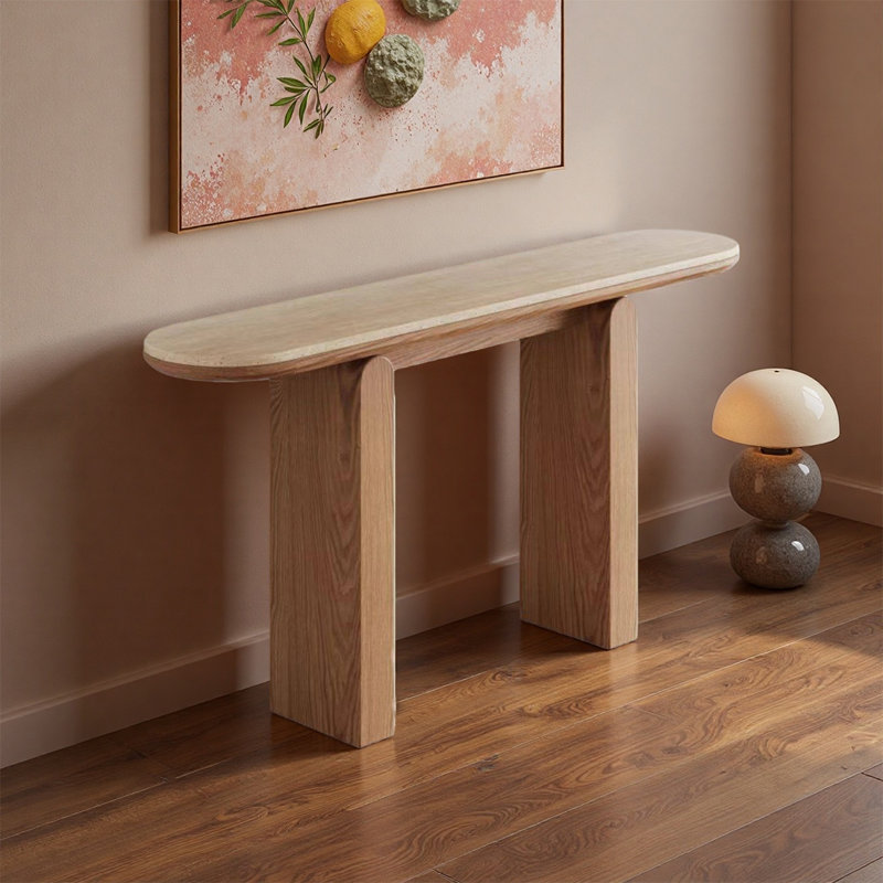 Console Modern Modern, Marron clair, H 33,46 po x l 39,37 po x P 13,78 po