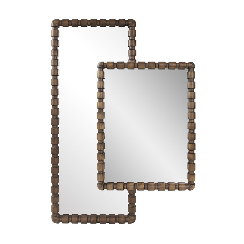 Wooden Bobbin Vanity Mirror, 48" x 36"
