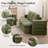 Boneless 80" Convertible Folding Sofa Bed with Teddy Fabric, No Assembly Needed-298113485