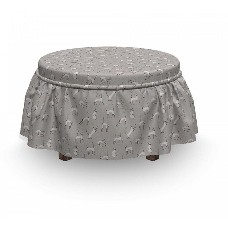 Box Cushion Ottoman Slipcover