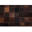 Tapis en cuir de vache brun patchwork 5 pi 0 po x 5 pi 0 po