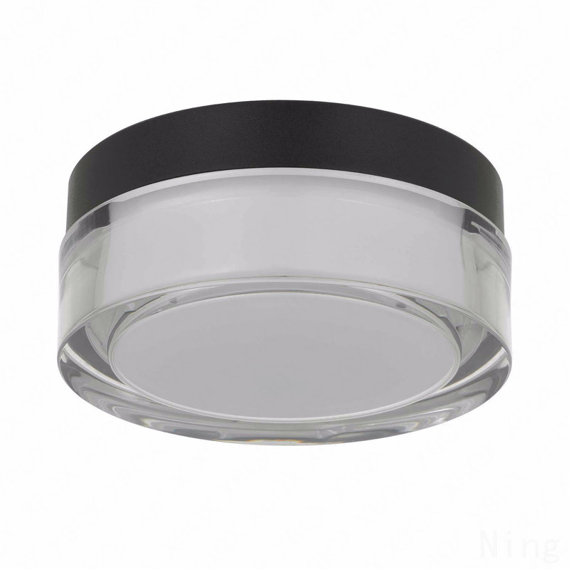 6-Inch Black Inegrated Led Flush Mount, Black