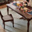 Antique solid wood table set-111537423