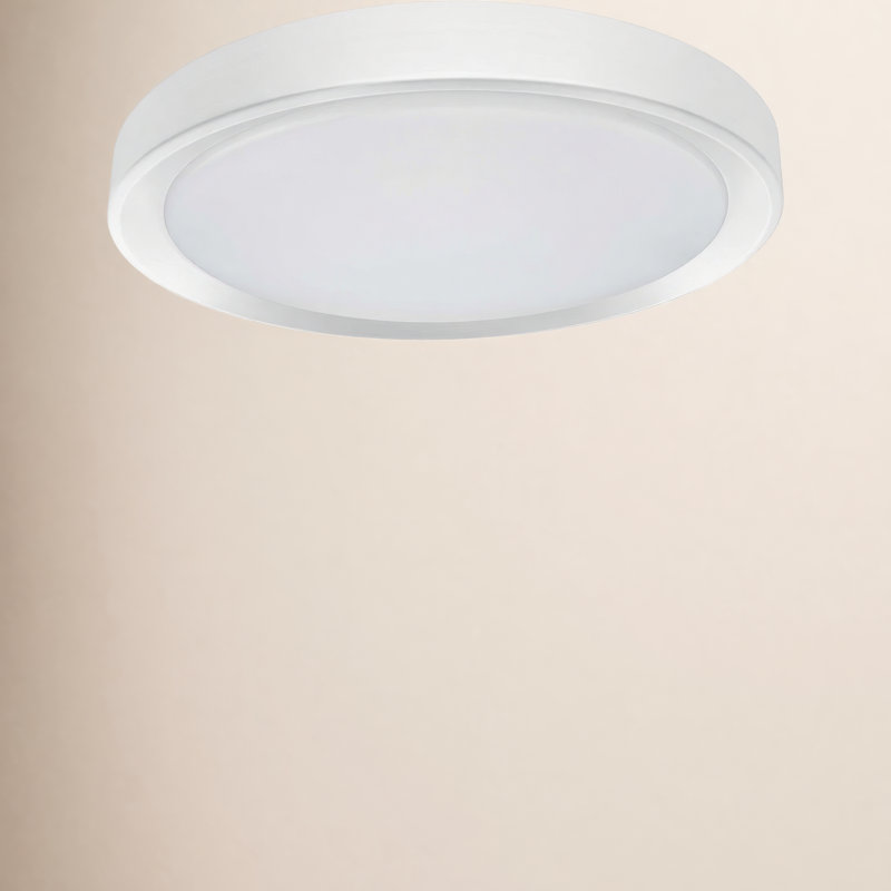 LED Flush Mount, Matte White