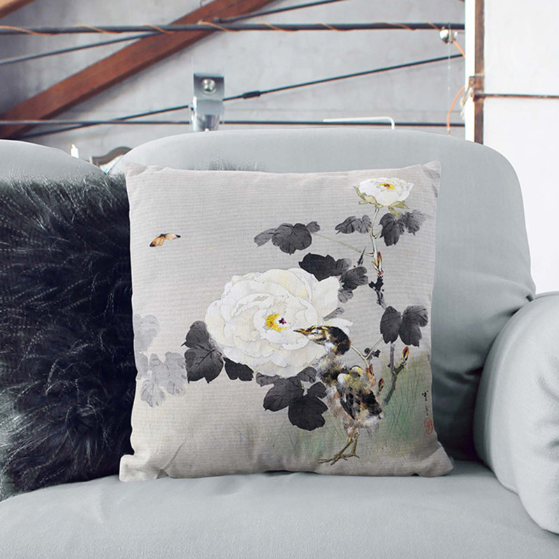 Square Throw Cushion, White, 55 x 55 cm