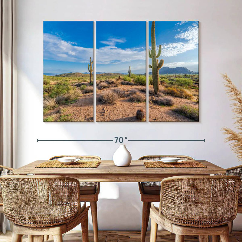 Paysage de cactus Alvord Saguaro, H 42 po x l 65 po