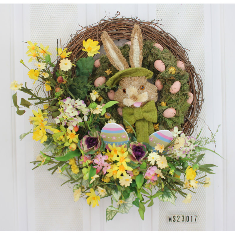 Handcrafted Faux Forsythia Foam 24'' Wreath
