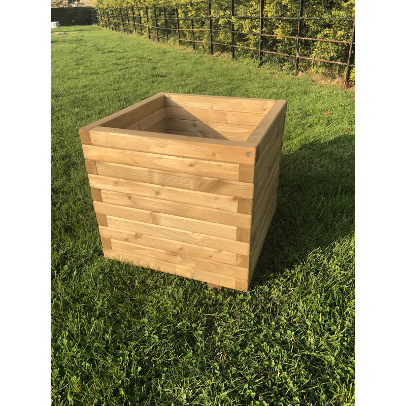 Buckmaster Handmade Wood Planter Box, 50cm H x 55cm W x 55cm D