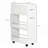 HOMCOM 3- tier Slim Storage Cart, Rolling Narrow Kitchen Cart on Wheels for Small Place, Slide Out Side Utility Cart for Bathroom, Laundry