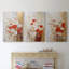 Floral Study Series XCIX - Ensemble de 3 toiles tendues avec châssis - Prêt à être accroché-1952225800