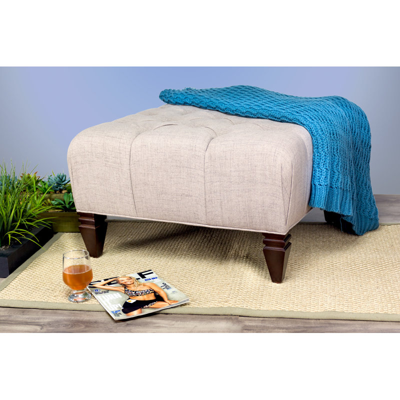 Germaine Upholstered Ottoman, Cafe