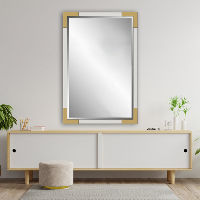 Miroir mural - Argent / Or