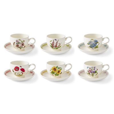 Portmeirion, Botanic Garden Meadow - Breakfast Teacups & Saucers