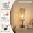 14.3'' Silver Crtstal Bedside Lamp with Touch Control and USB Ports