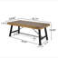 Table basse d'extérieur en bois d'acacia, finition teck / métal rustique