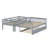 Twin Over Full Rubber Wood Bunk Bed – Twin-Size Trundle, Convertible Ladder, Guardrail & Detachable/Convertible Design-879125913