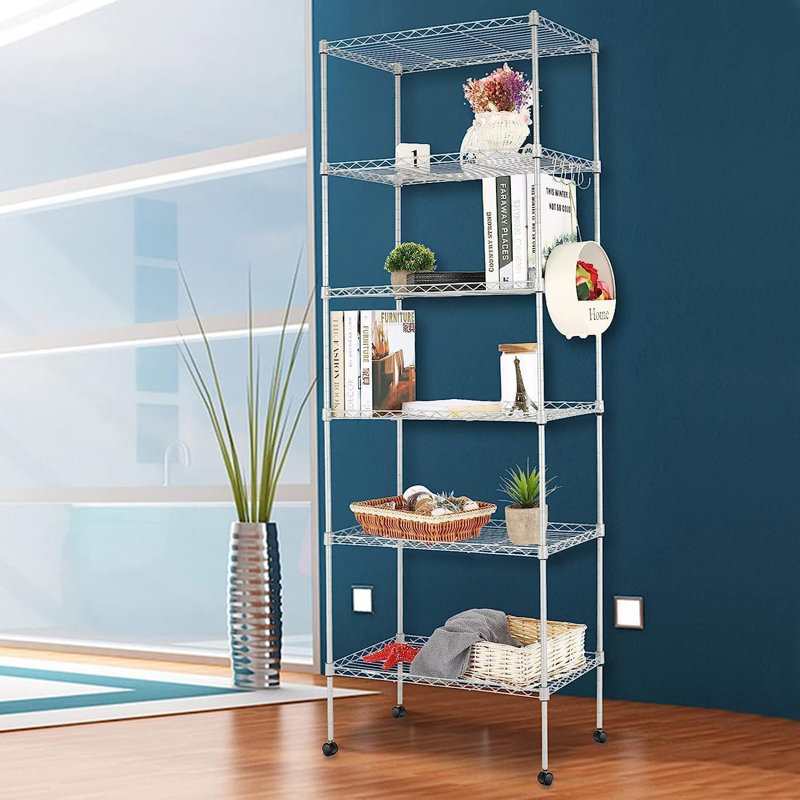 Airmont 54 cm W Shelving Unit, Silver